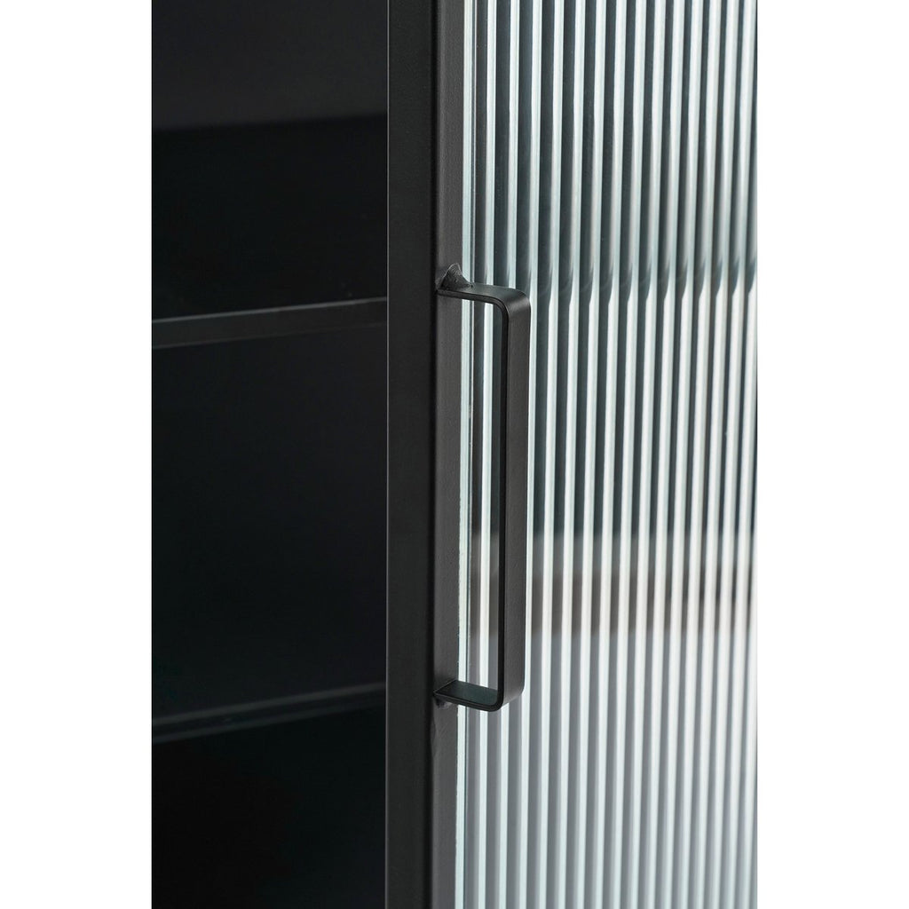 Clifton Opbergkast met Deuren - L38 x B35 x H90 cm - Metaal - Zwart