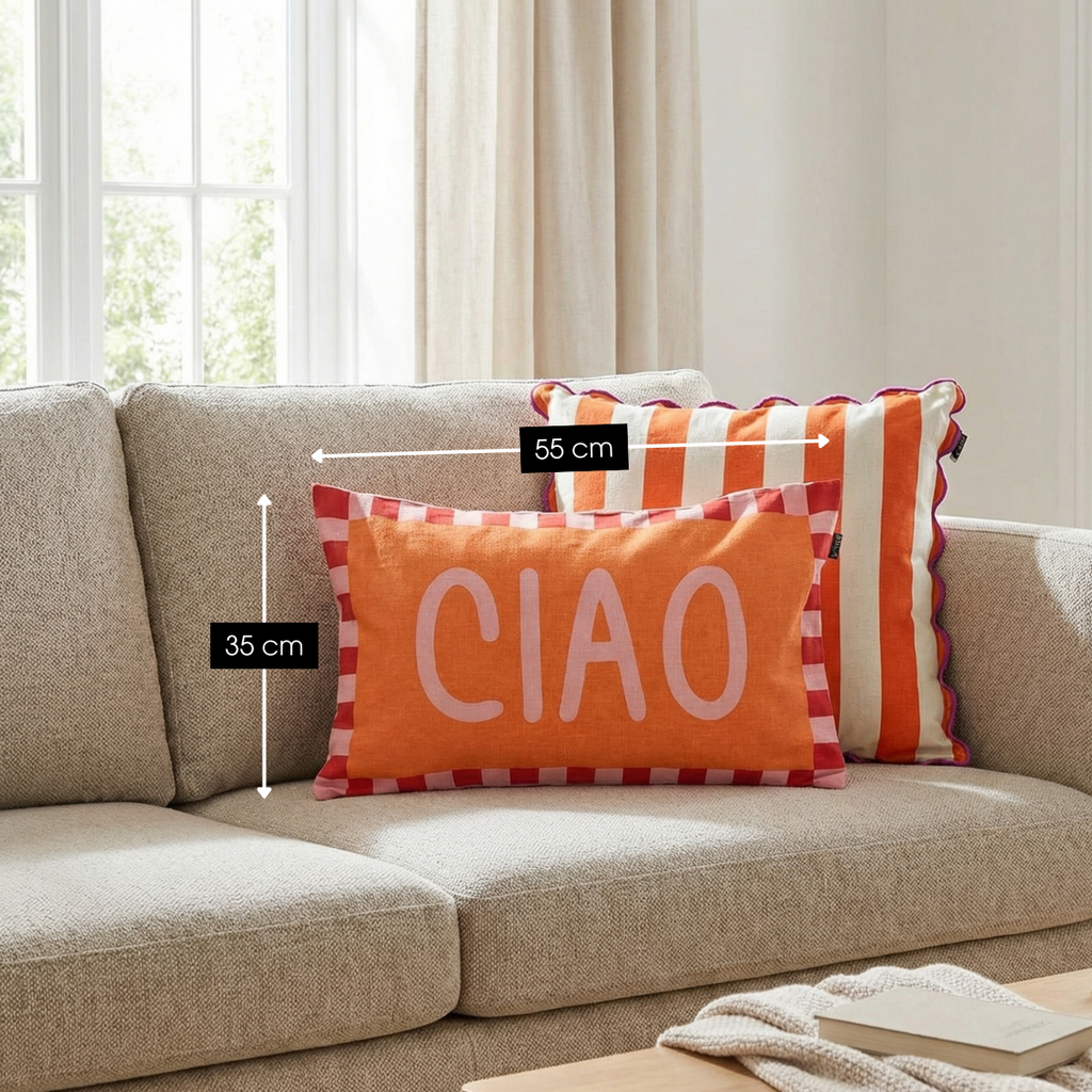 Sierkussen  Oranje Mica Decorations