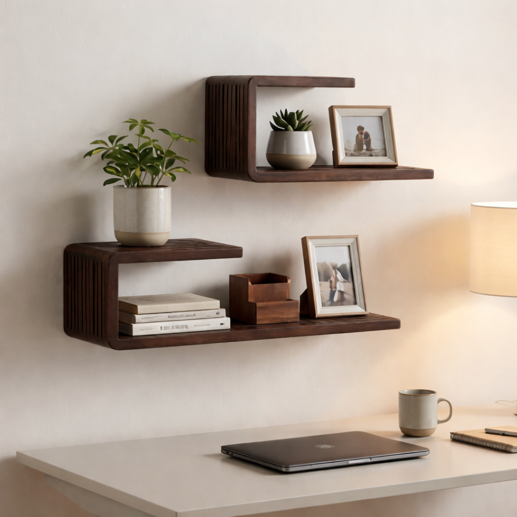 Wandplank  Donkerbruin Mica Decorations