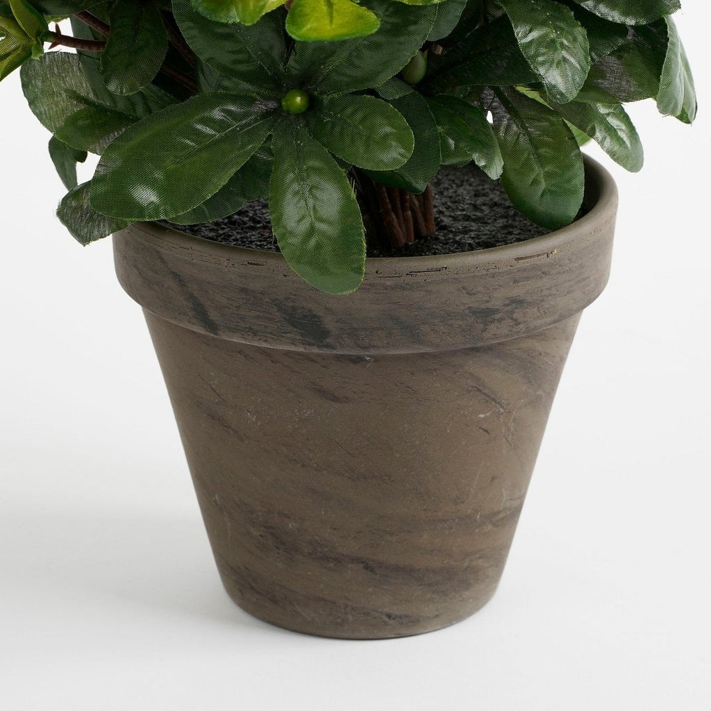 Kunstplant Azalea Wit Mica Decorations