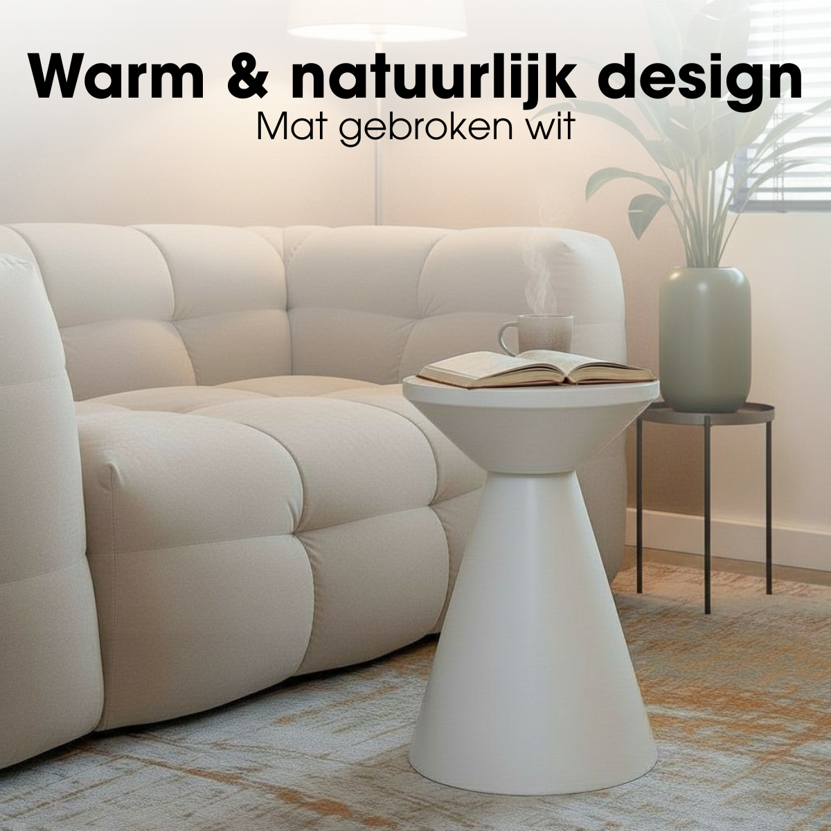 Bijzettafel Jim Gebroken wit Mica Decorations