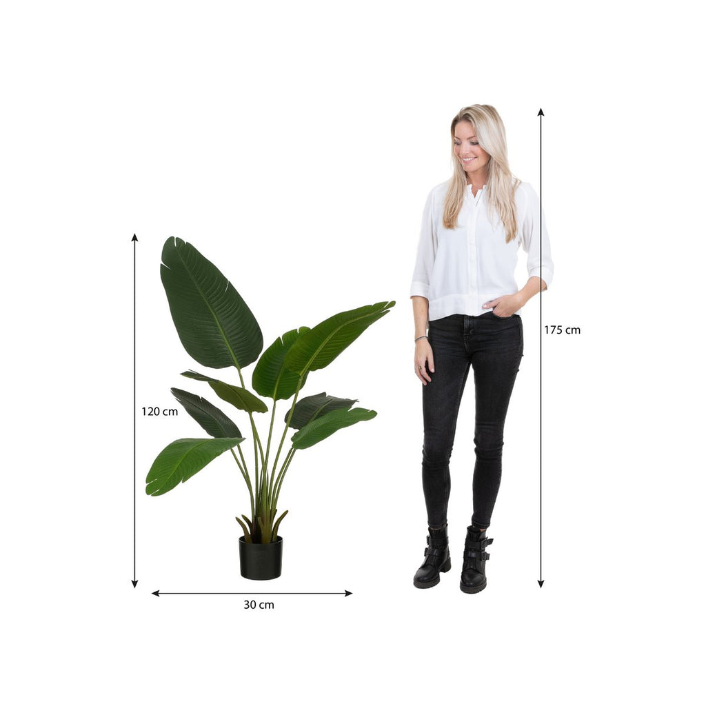 Kunstplant Bananenboom - H120 x Ø30 - Groen