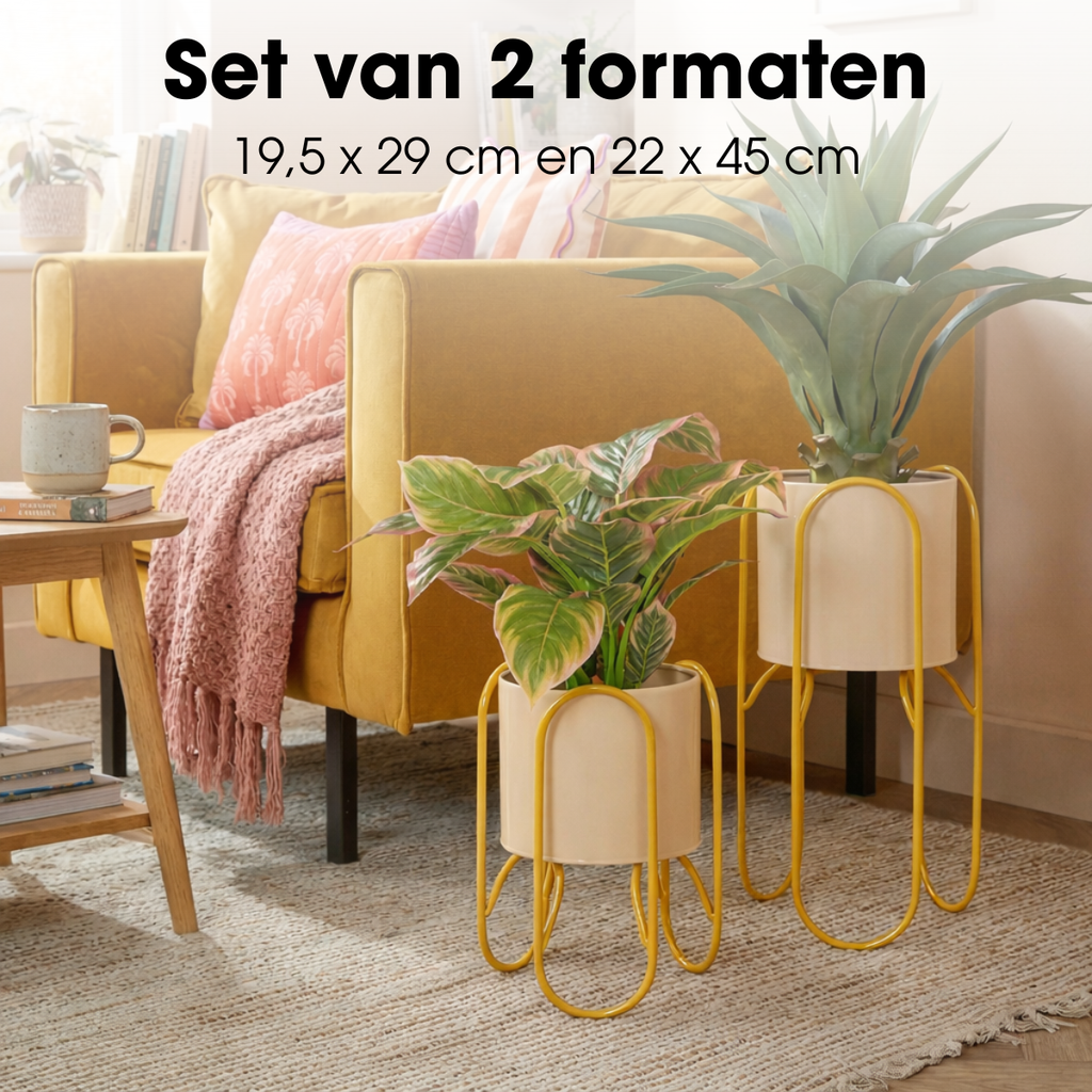 Bloempot binnen Donau Geel Mica Decorations