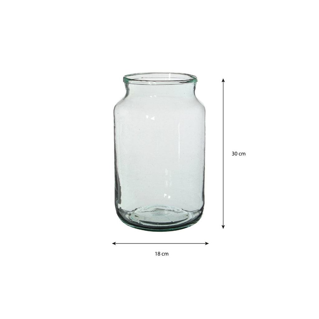 Vienne Vaas - H30 x Ø18 cm - Gerecycled Glas - Transparant