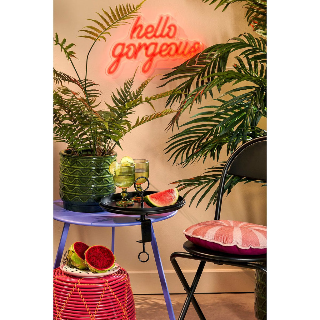 Aston Dienblad met Klem - H30 x Ø31 cm - Metaal - Zwart