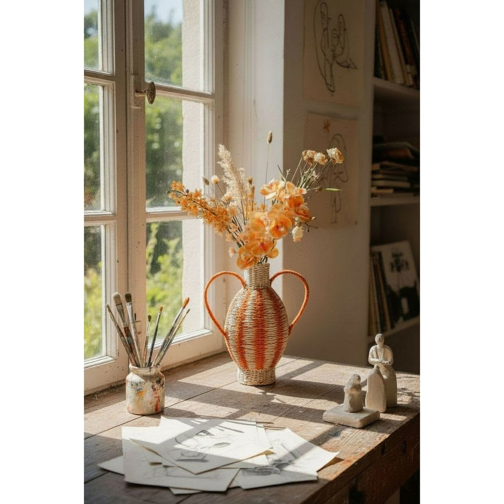 Vaas  Oranje Mica Decorations