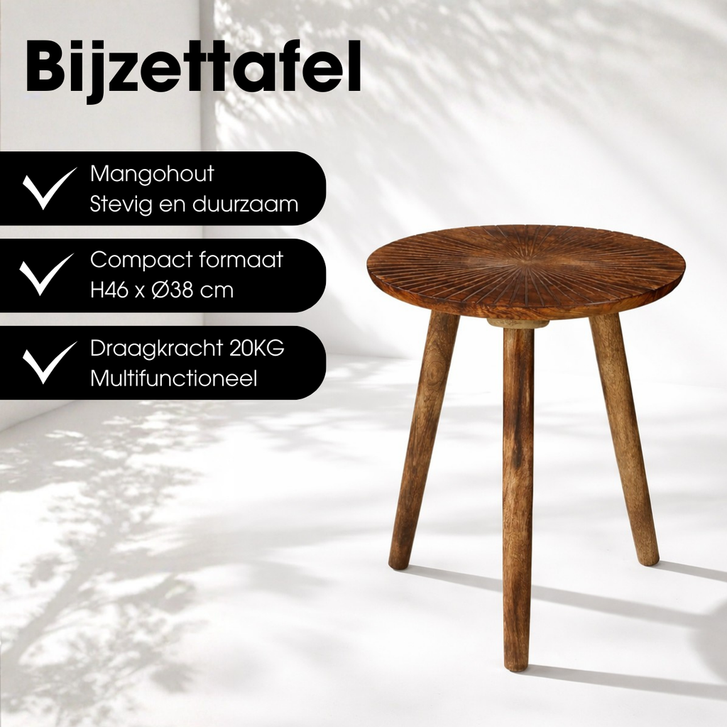 Bijzettafel Pomante Donkerbruin Mica Decorations