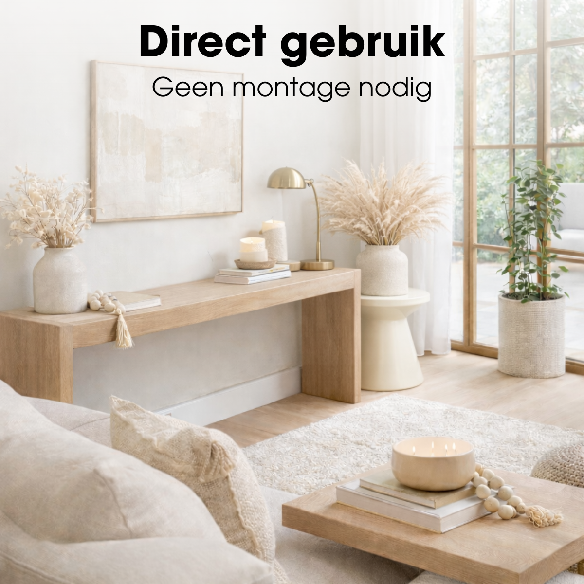 Bijzettafel Jim Gebroken wit Mica Decorations