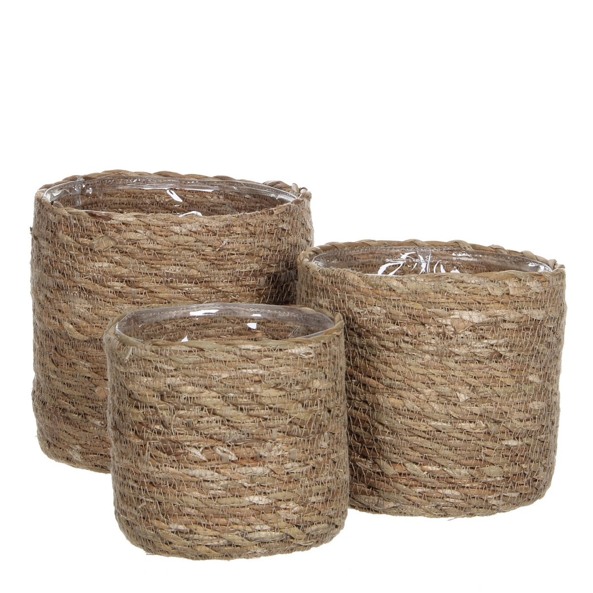 Plantenmand set Atlantic Lichtbruin Mica Decorations