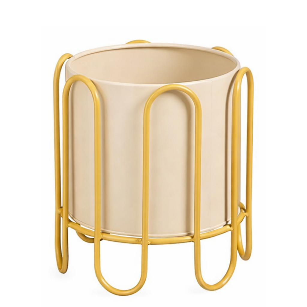 Bloempot binnen Dione Bruin Mica Decorations