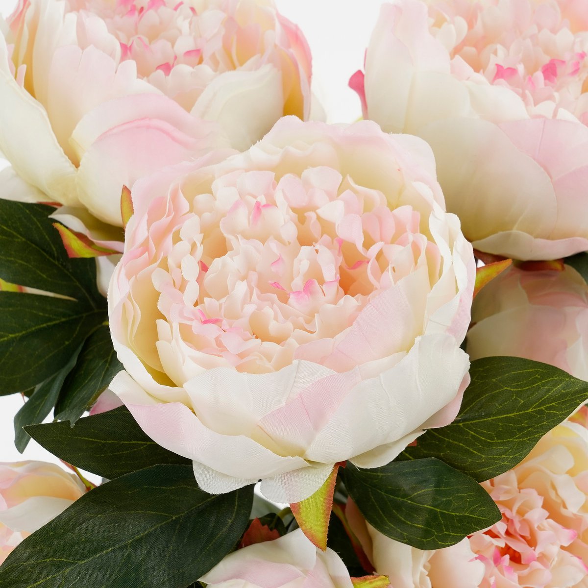 Pioenroos Kunstbloemen Boeket - H55 x Ø40 cm - Lichtroze Mica Decorations