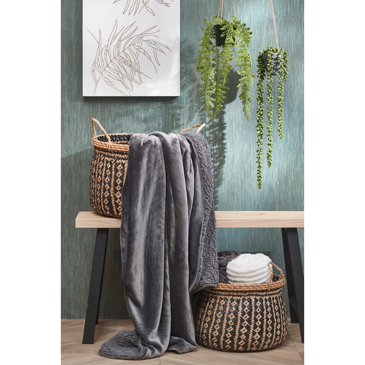 Plaid Mardy Antraciet Mica Decorations