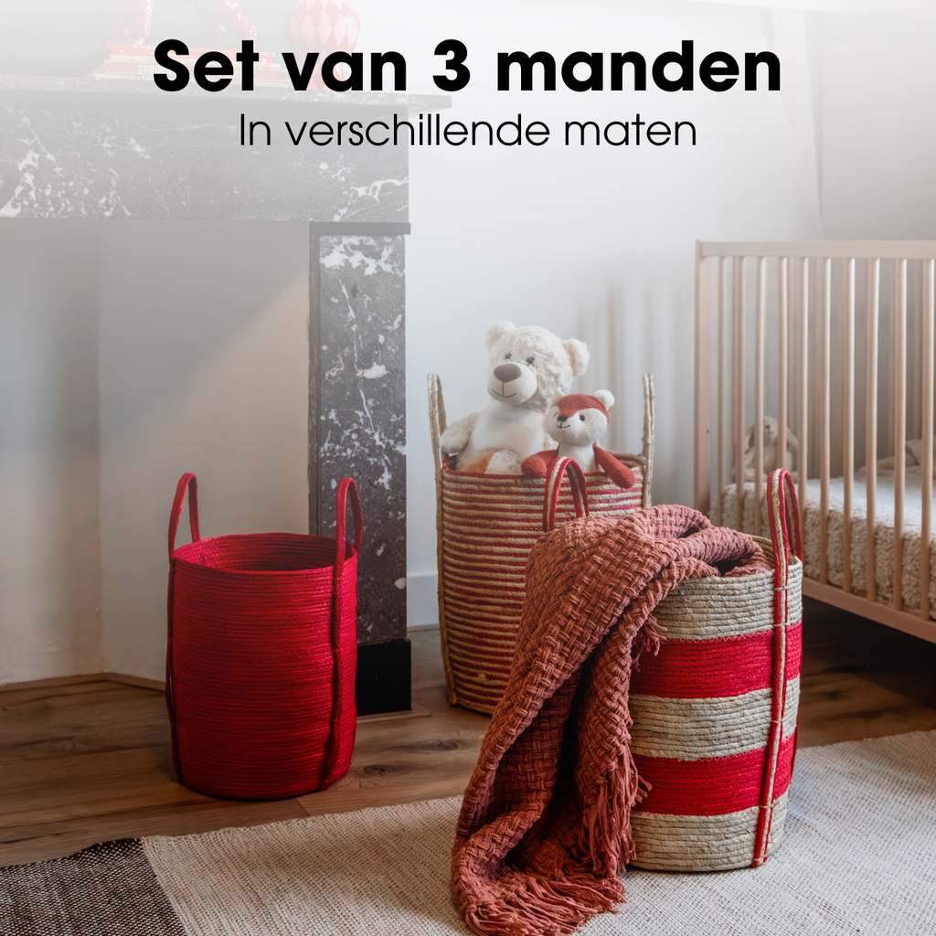 Plantenmandset Rood Mica Decorations