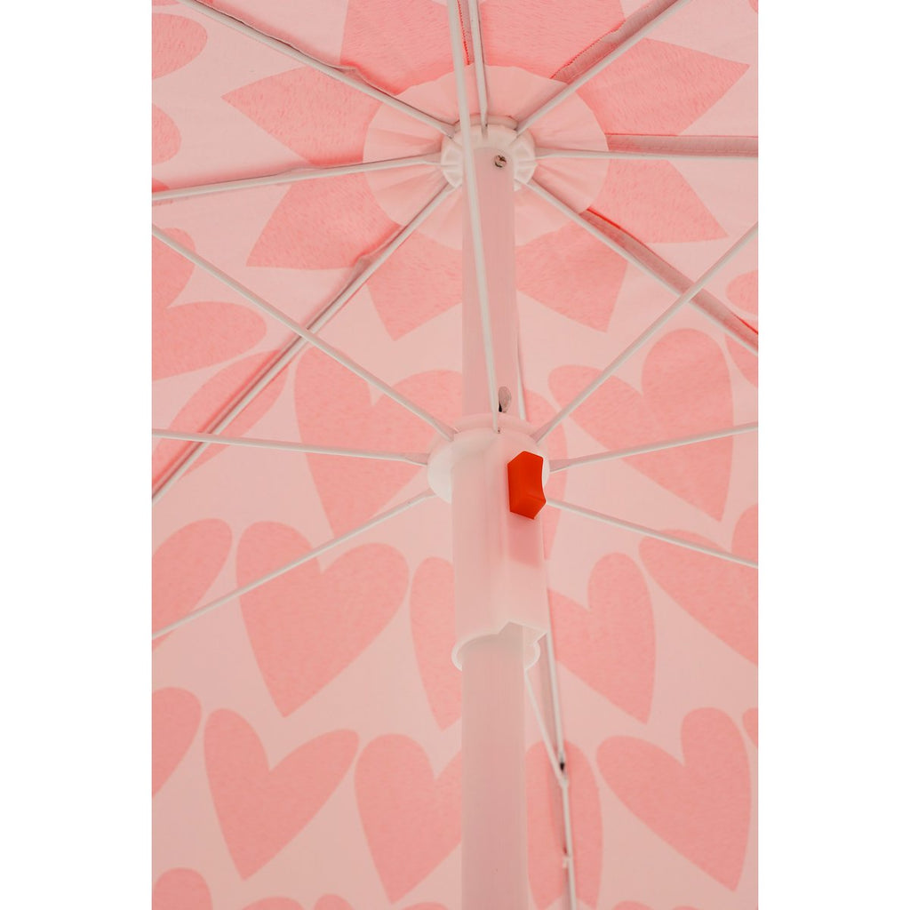 Heart Strandparasol - H180 x Ø160 cm - Roze
