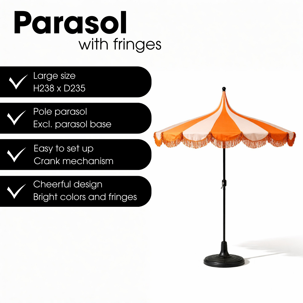 Parasol Kim Oranje Mica Decorations