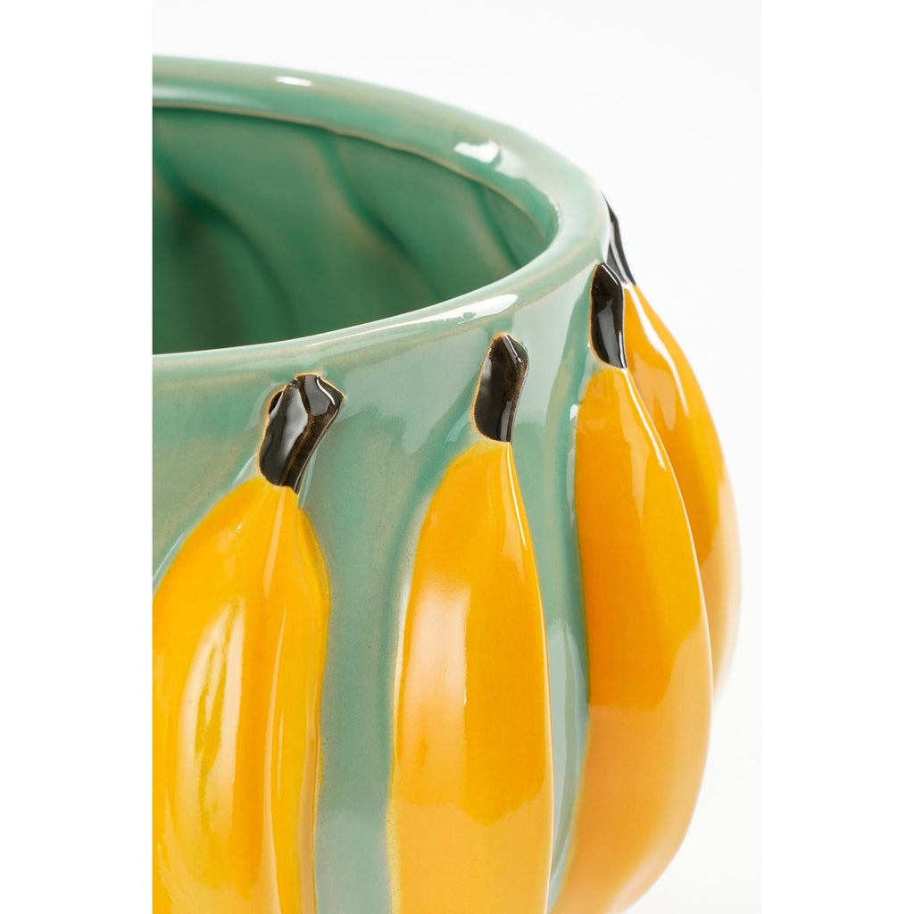 Moza Bloempot Binnen - H18 x Ø24 cm - Keramiek - Lichtgroen