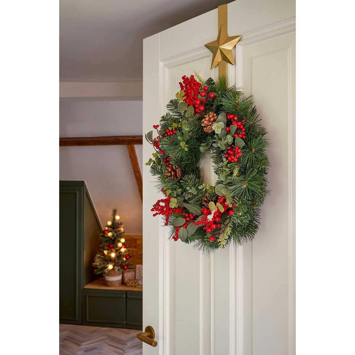 Kerstkrans Harvey Rood Mica Decorations