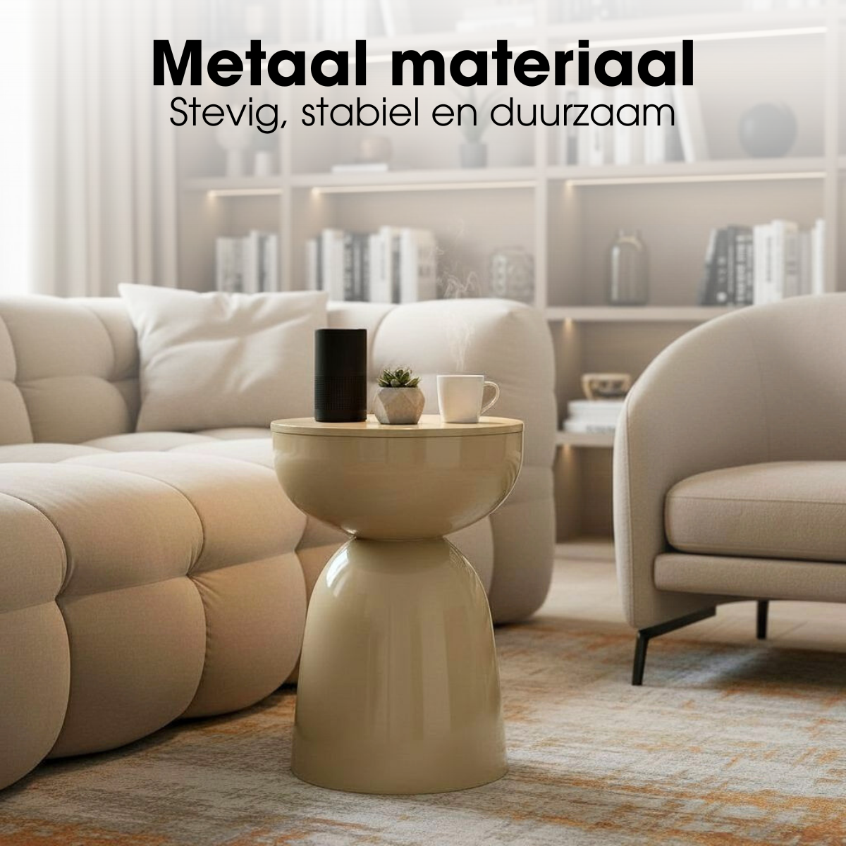 Bijzettafel Elliott Beige Mica Decorations