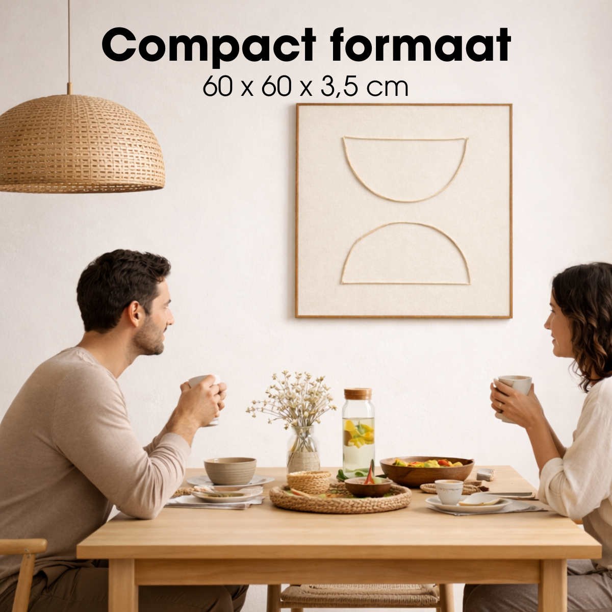 Wanddecoratie  Beige Mica Decorations