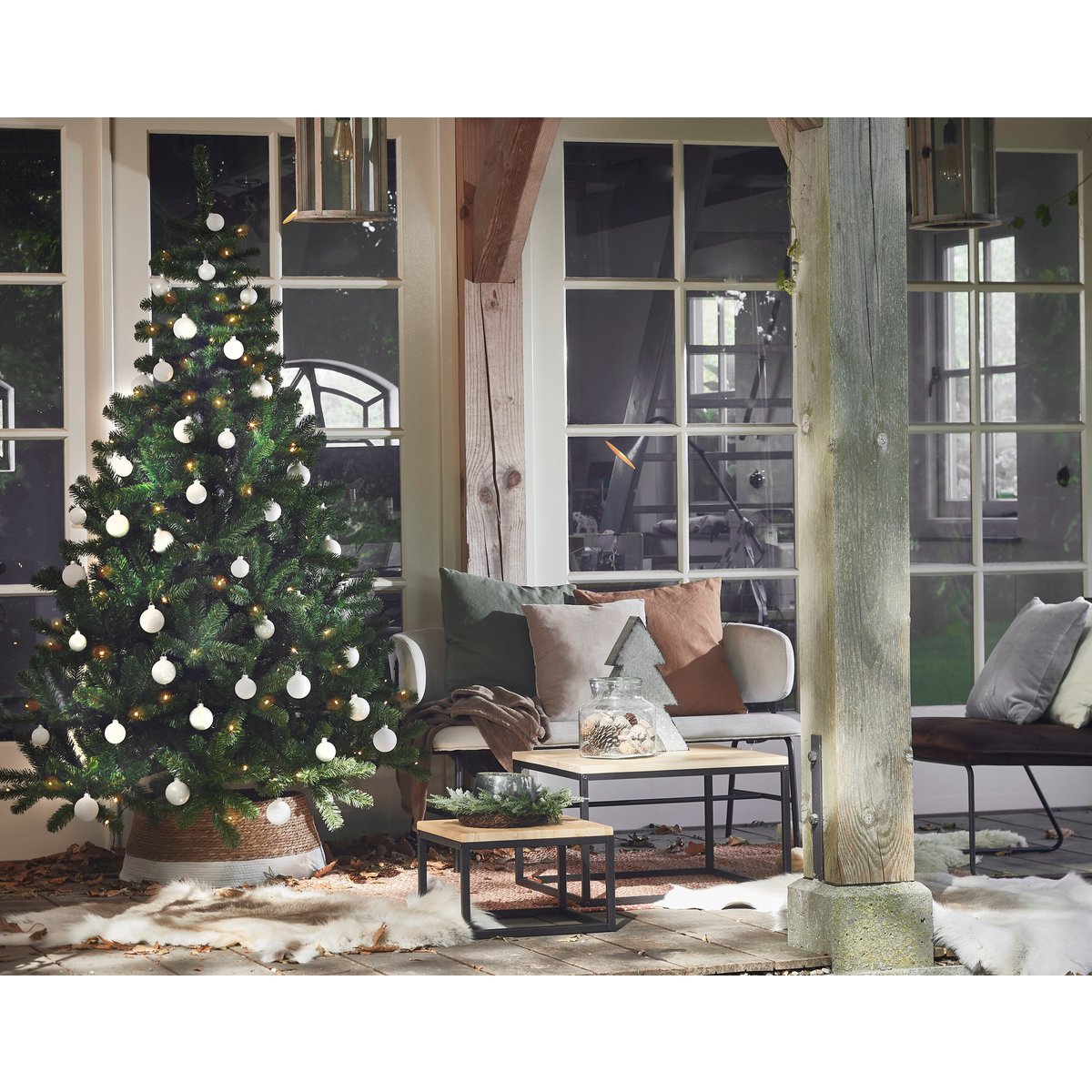 Kerstboomrok  Gebroken wit Mica Decorations