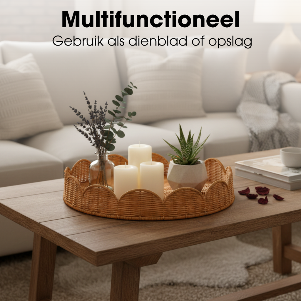Dienblad Eleta Lichtbruin Mica Decorations