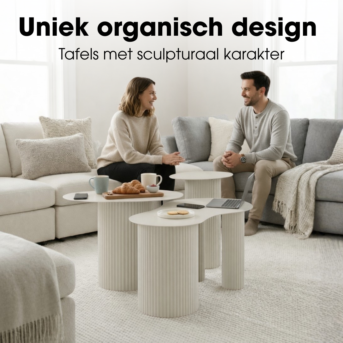 Bijzettafel Lux Gebroken wit Mica Decorations