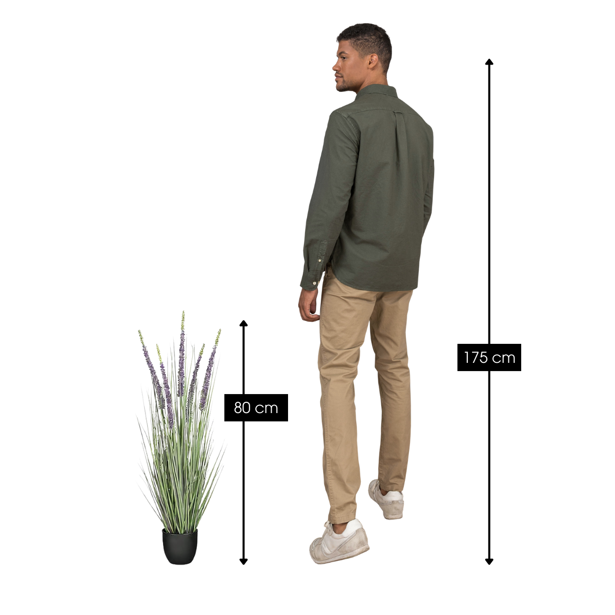 Kunstplant Siergras Paars Mica Decorations