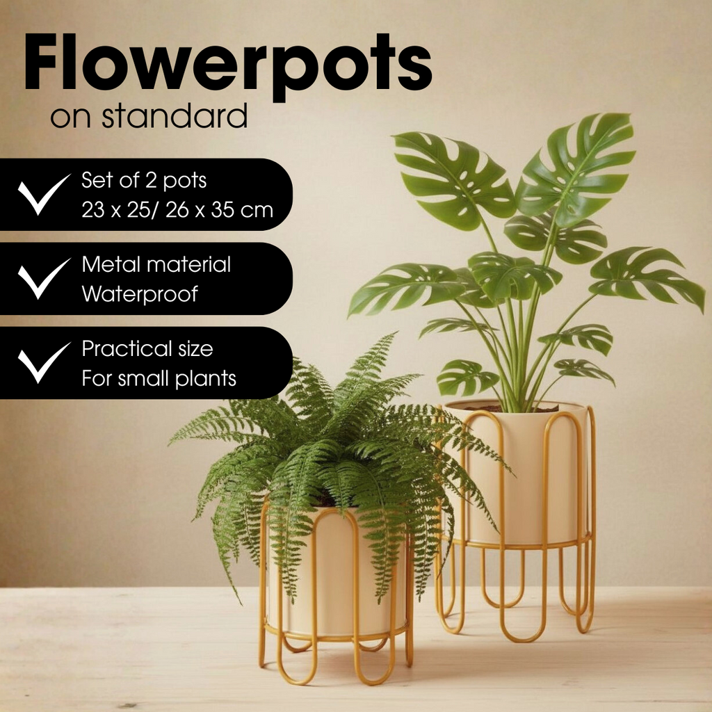 Bloempot binnen Dione Bruin Mica Decorations