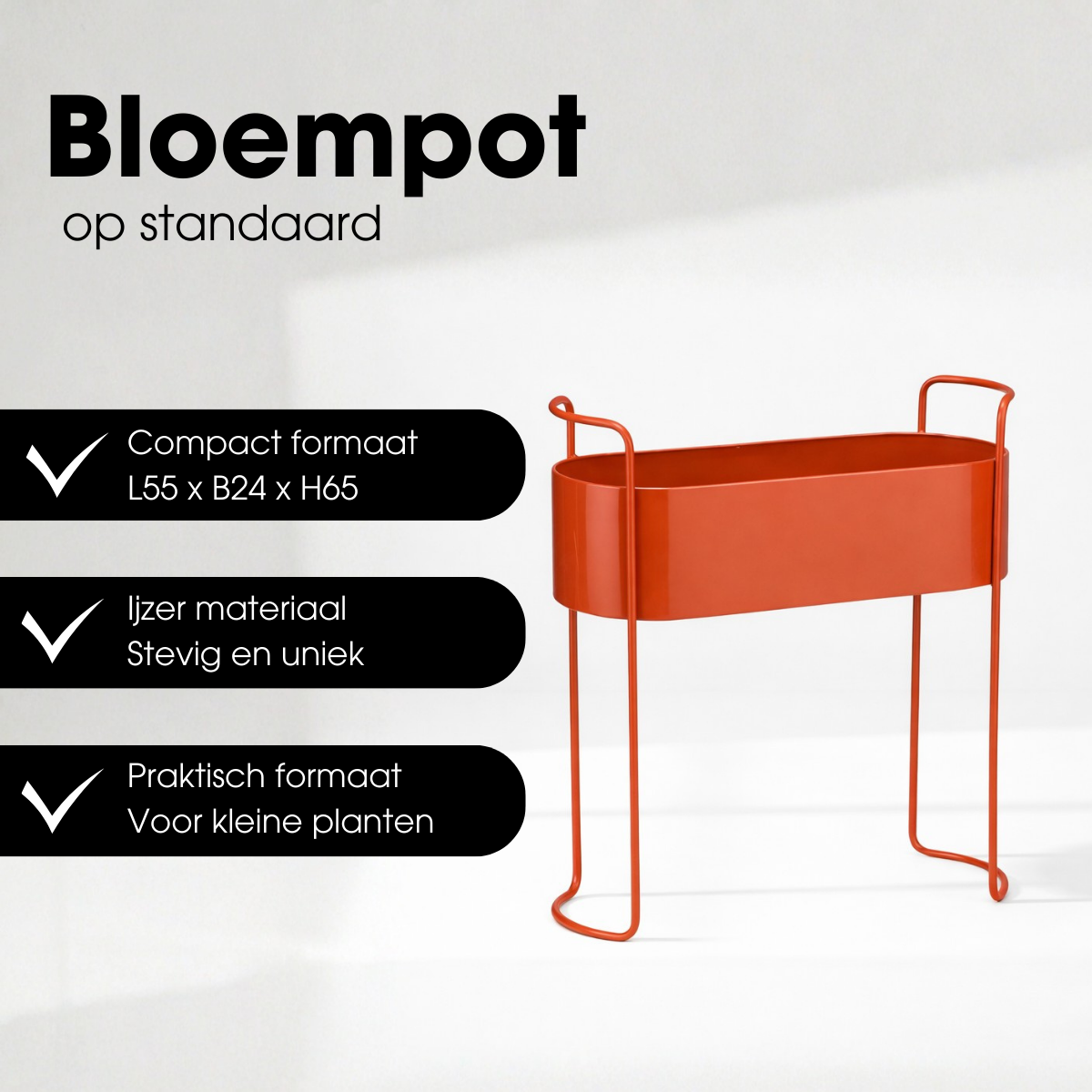 Bloempot binnen Moritz Rood Mica Decorations
