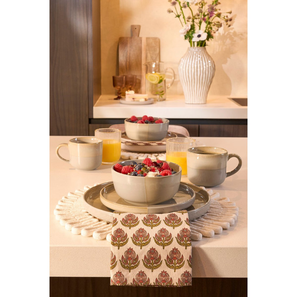 Ozzu Serviesset 16-delig - Steengoed - Grijs