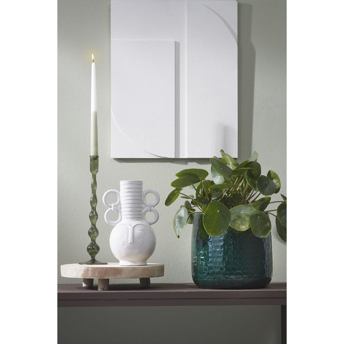 Dinerkaars Dip-dye Lichtgrijs Mica Decorations