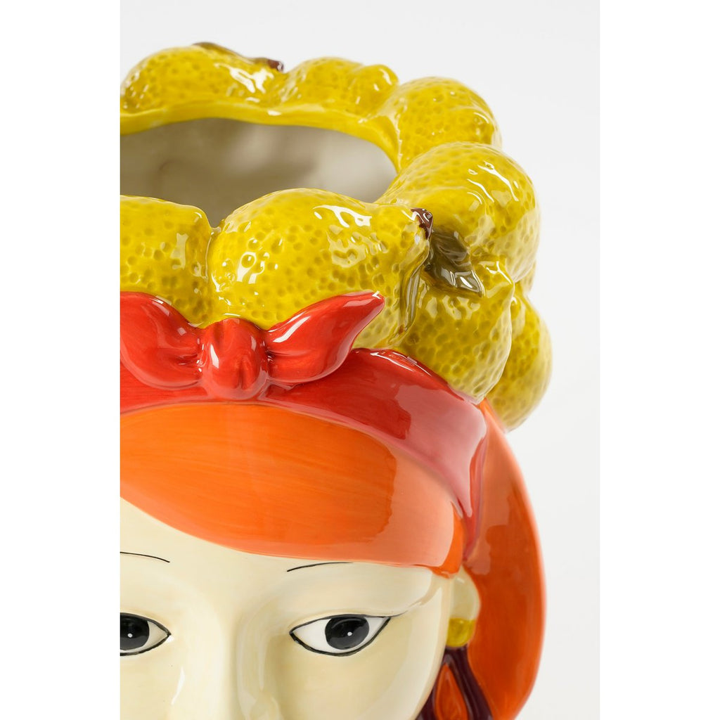 Funny Bloempot Binnen - H25 x Ø20 cm - Dolomiet - Geel