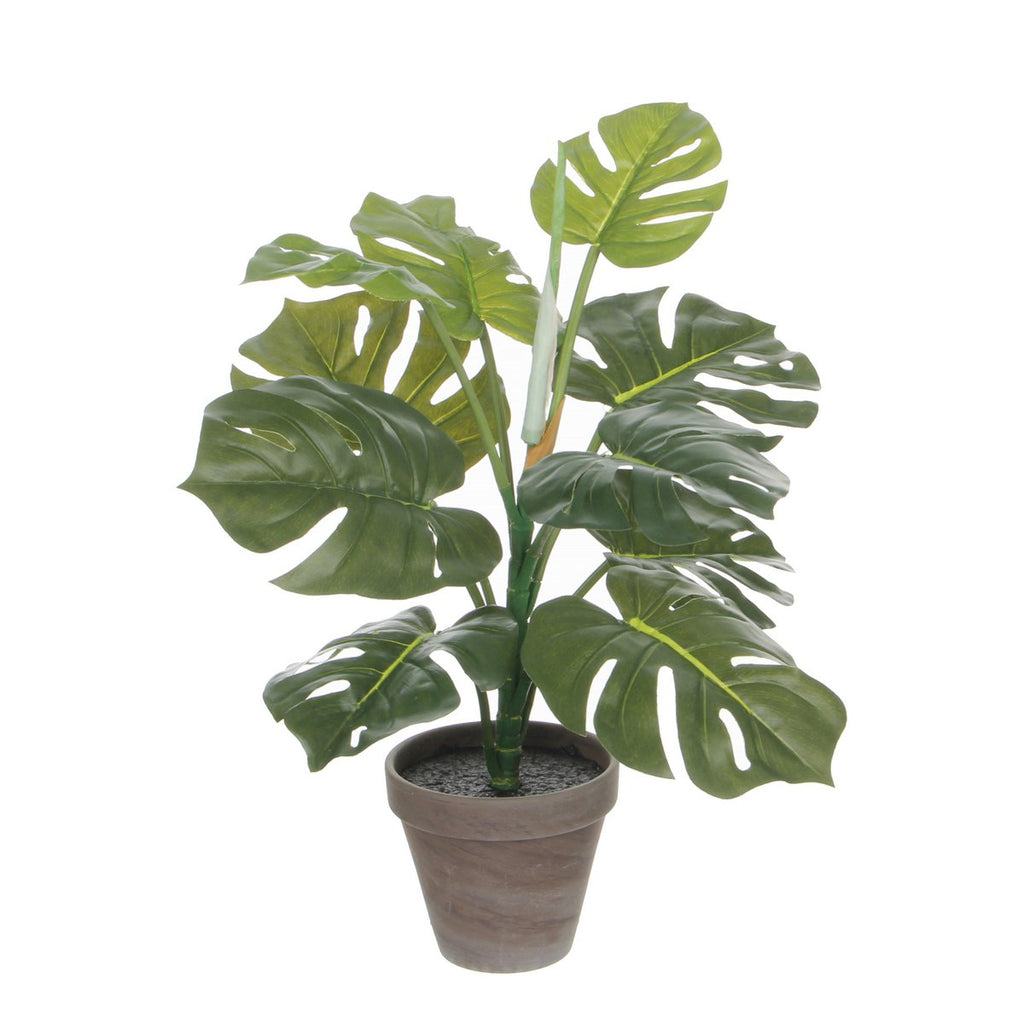 Monstera Kunstplant in Bloempot Stan - H48 x Ø39 cm - Groen