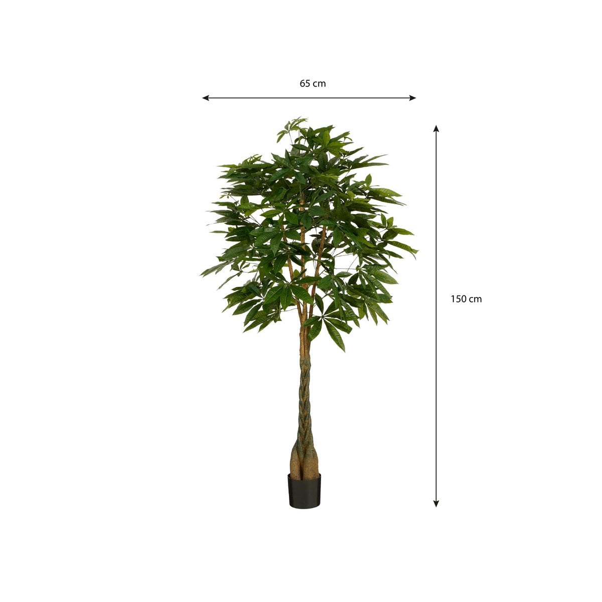 Kunstplant Pachira Groen Mica Decorations