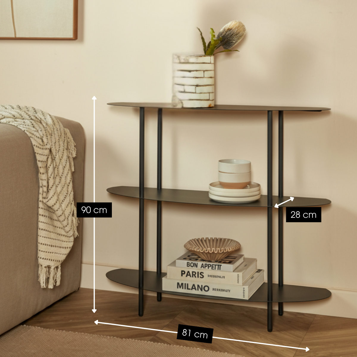 Kast  Zwart Mica Decorations