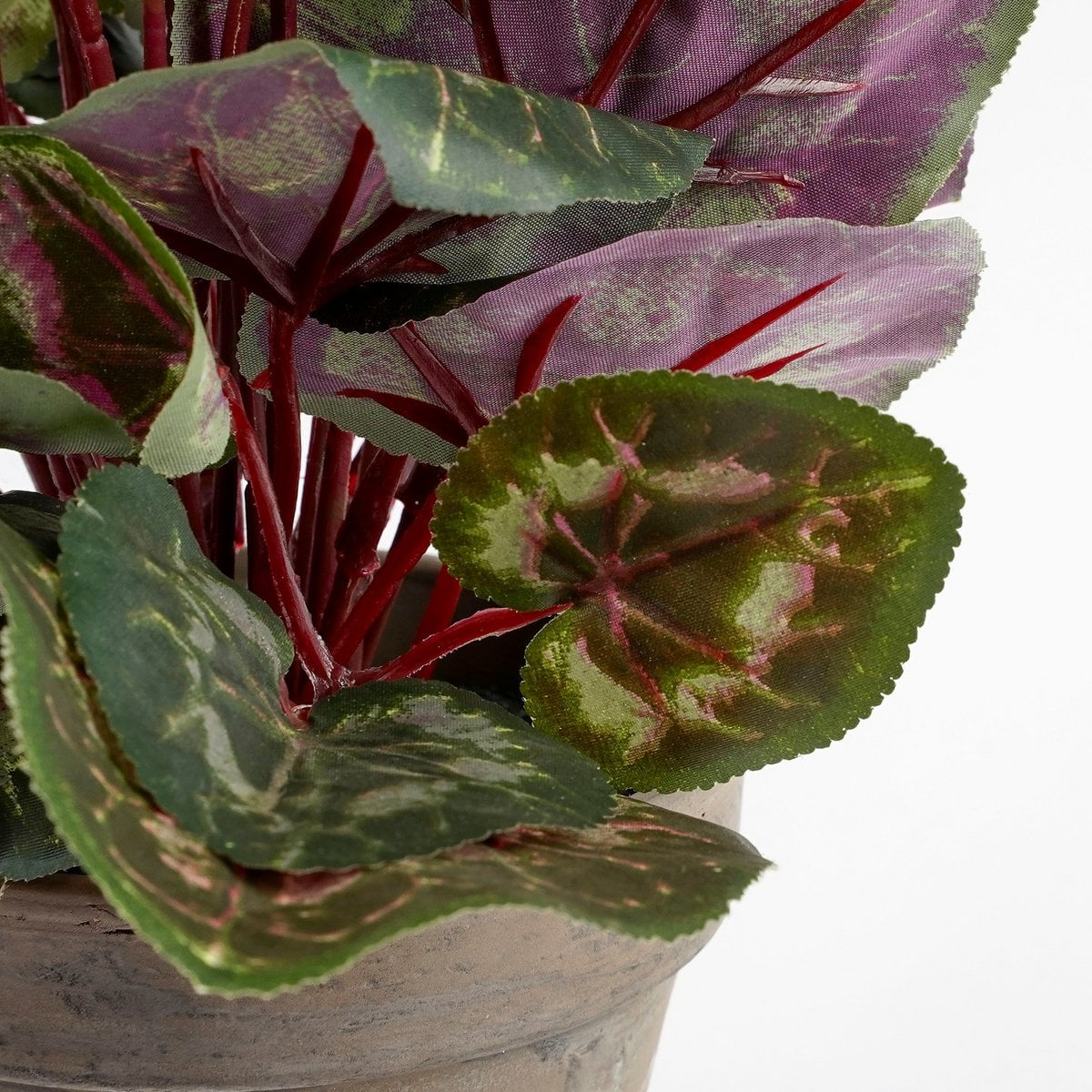 Kunstplant Cyclamen Wit Mica Decorations