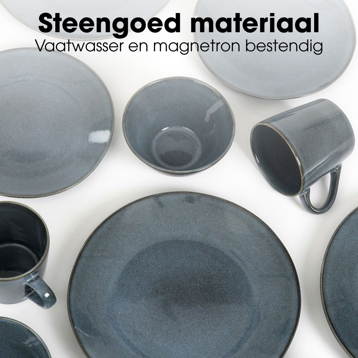 Servies set Racco Antraciet Mica Decorations