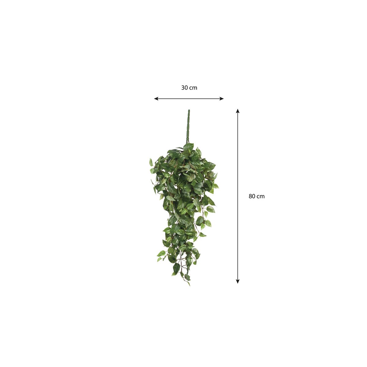 Scindapsus Kunst Hangplant - L15 x B30 x H80 cm - Groen Mica Decorations