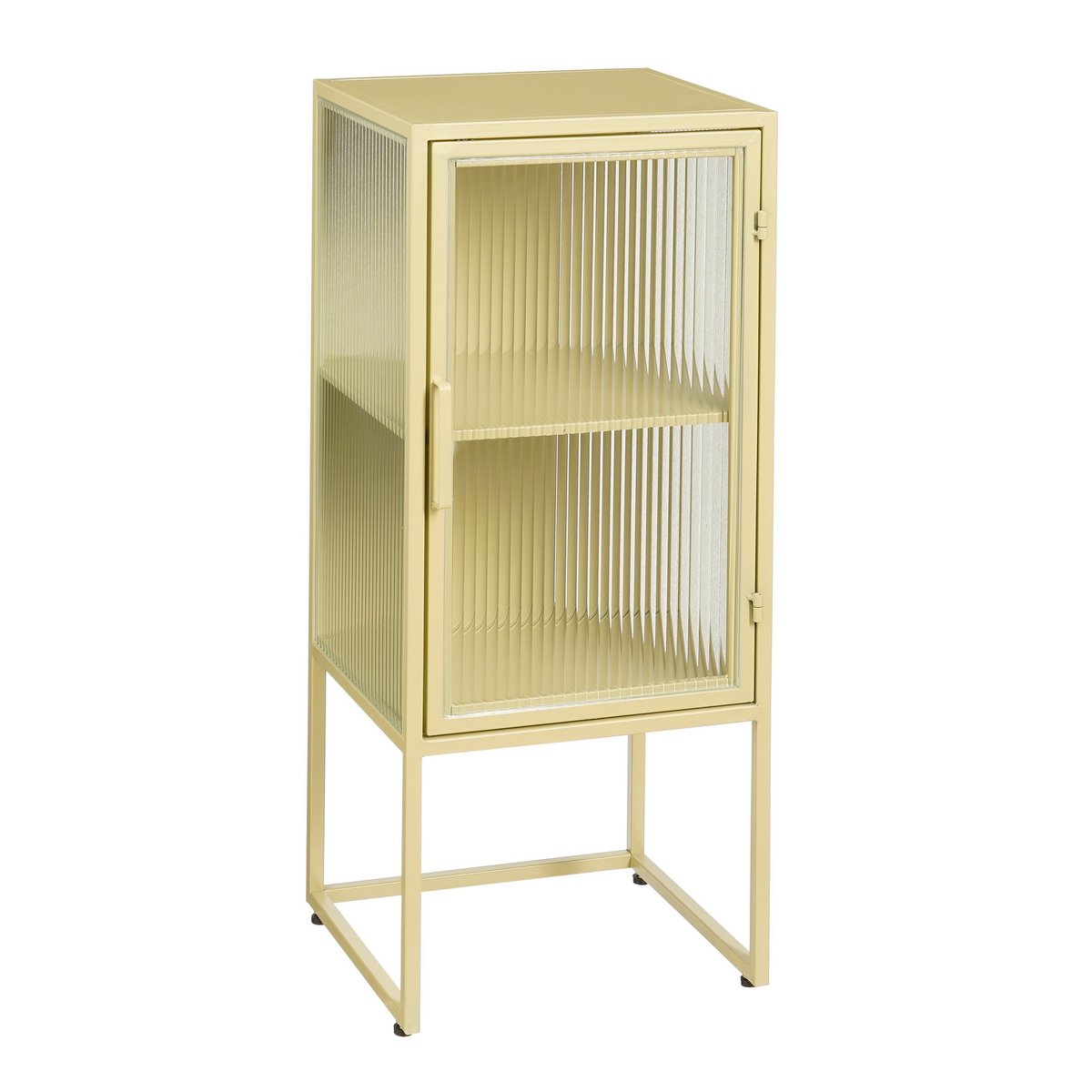 Clifton Opbergkast met Deuren - L38 x B35 x H90 cm - Metaal - Beige