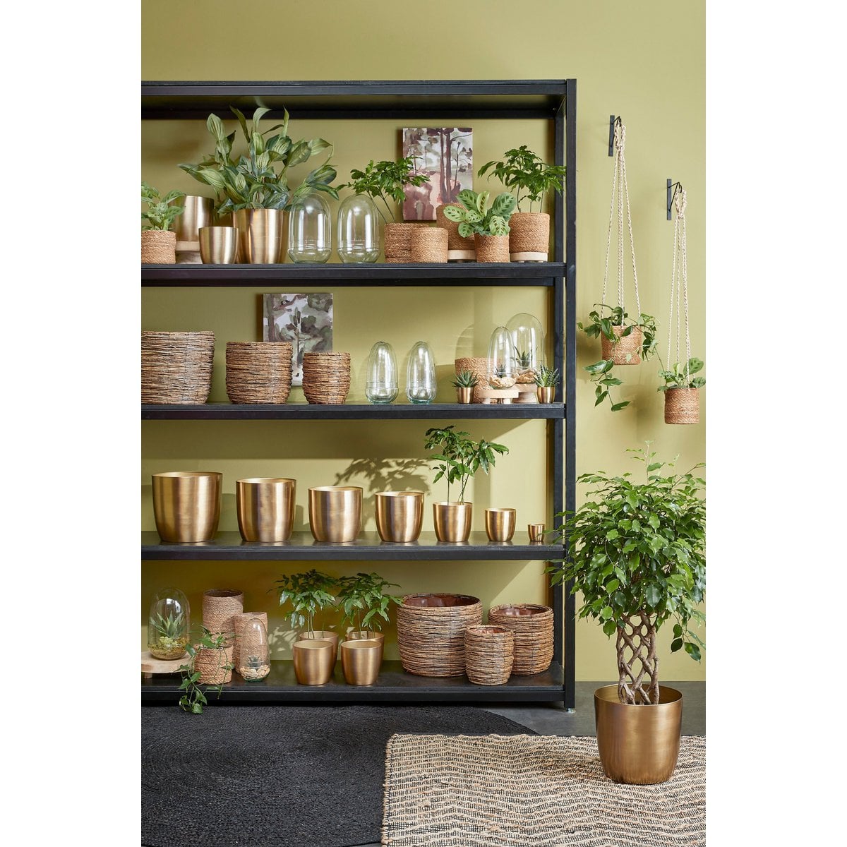 Plantenmand set Atlantic Lichtbruin Mica Decorations