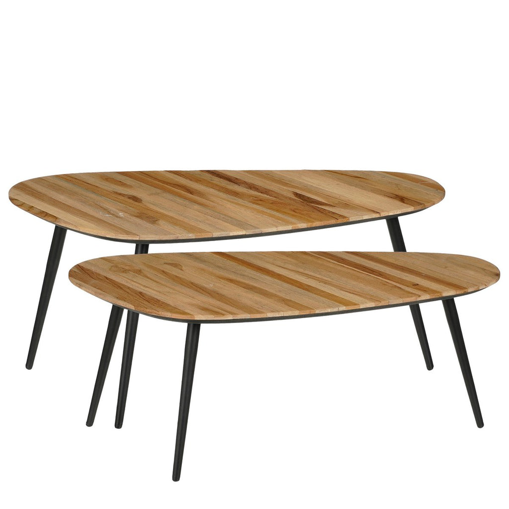 Bijzettafel set Jailey Bruin Mica Decorations