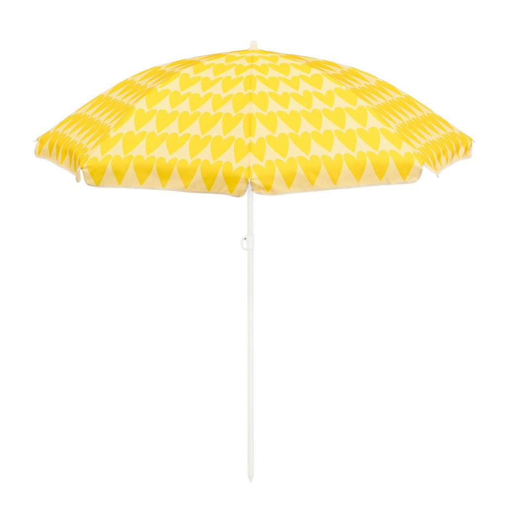 Heart Strandparasol - H180 x Ø160 cm - Geel