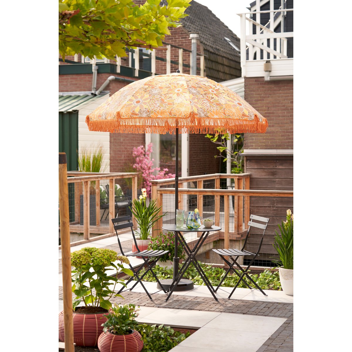 Bloem Parasol - H238 x Ø220 cm - Bruin