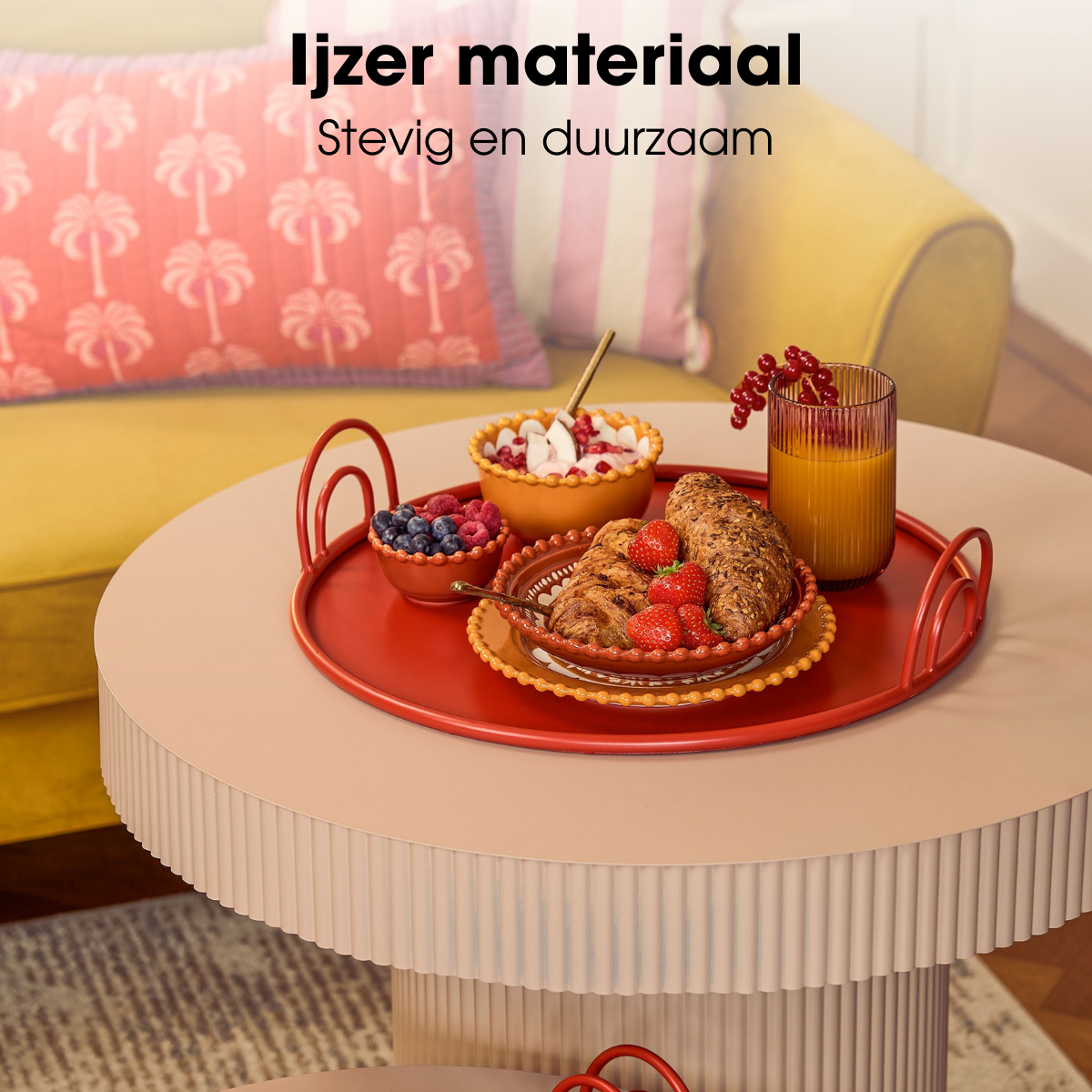 Dienblad Rood Rood Mica Decorations