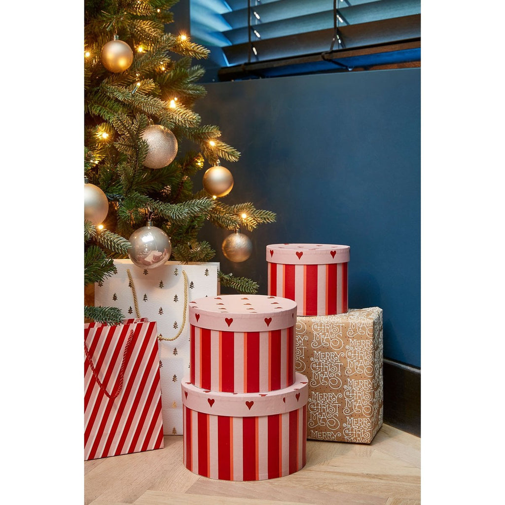 Kerst opbergdozen set  Rood Mica Decorations