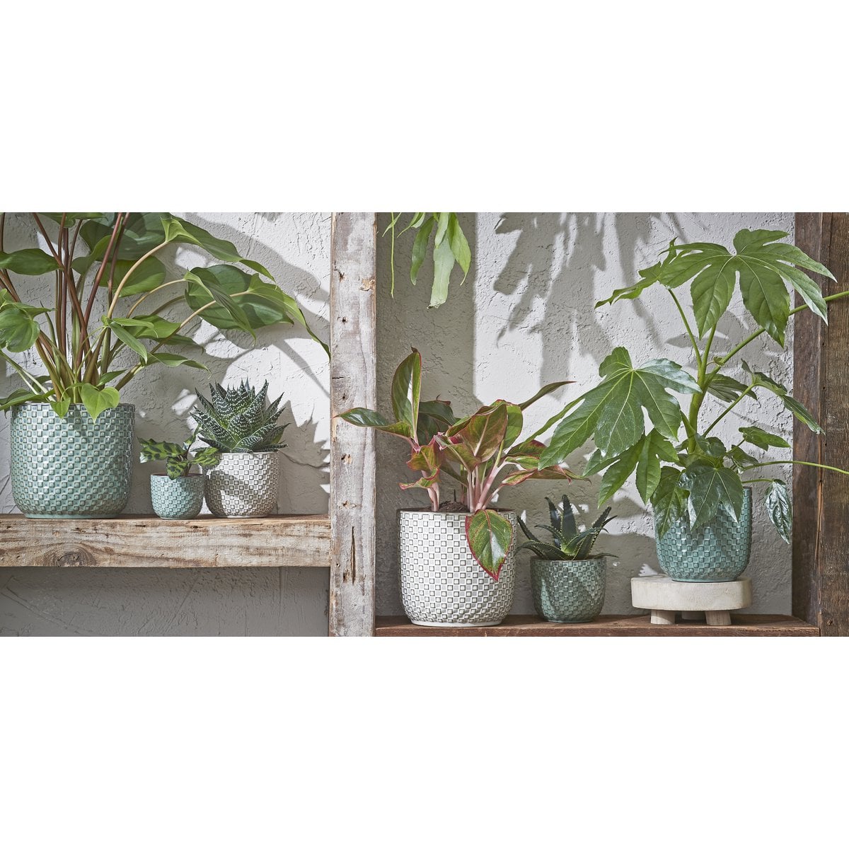 Bloempot binnen Daan Wit Mica Decorations