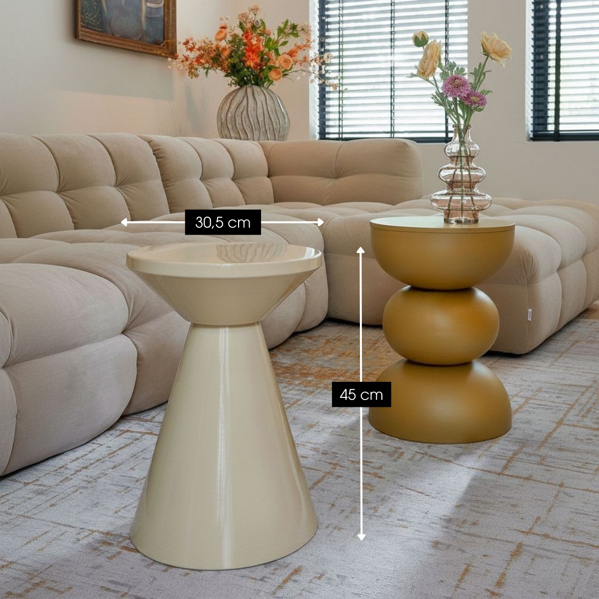 Bijzettafel Jim Beige Mica Decorations