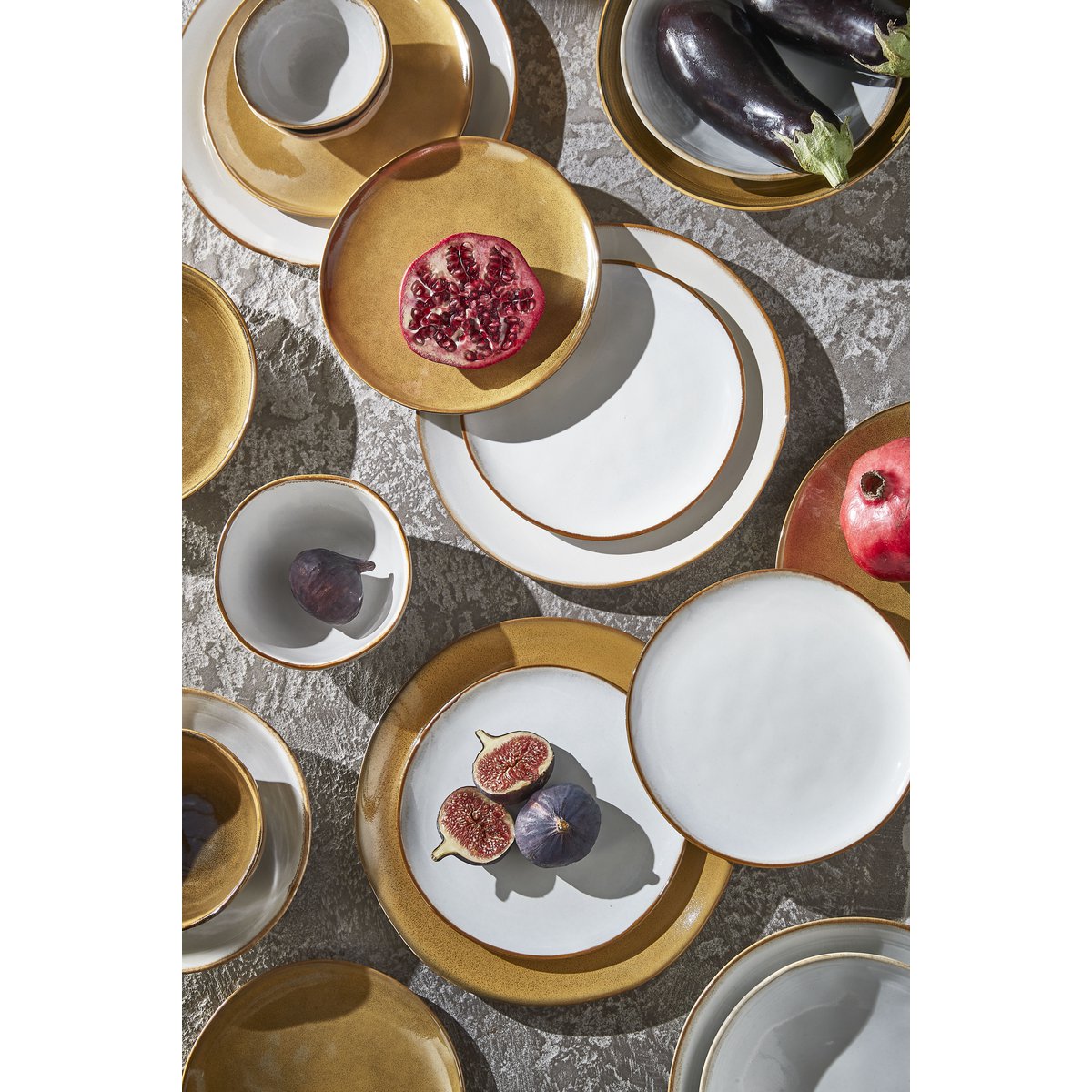 Dinerbord Tabo Wit Mica Decorations