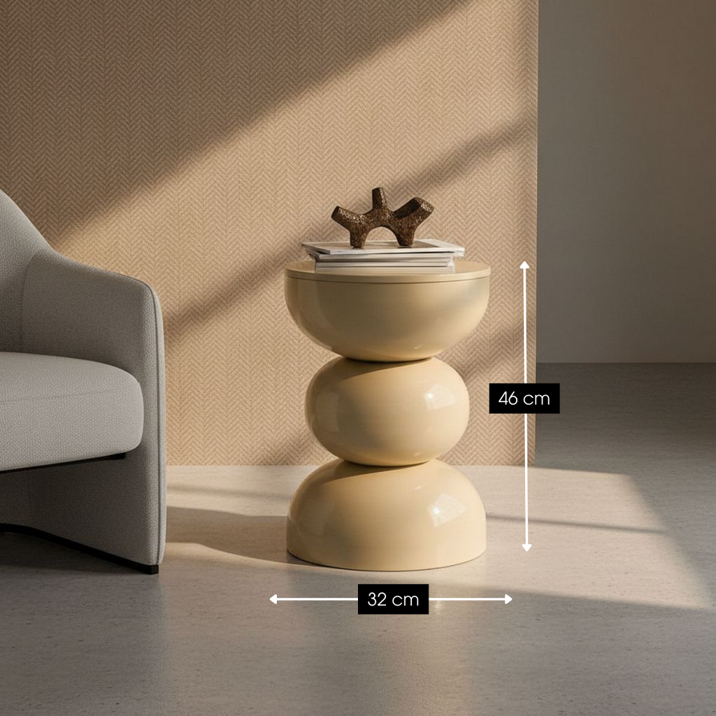 Bijzettafel Luna Beige Mica Decorations