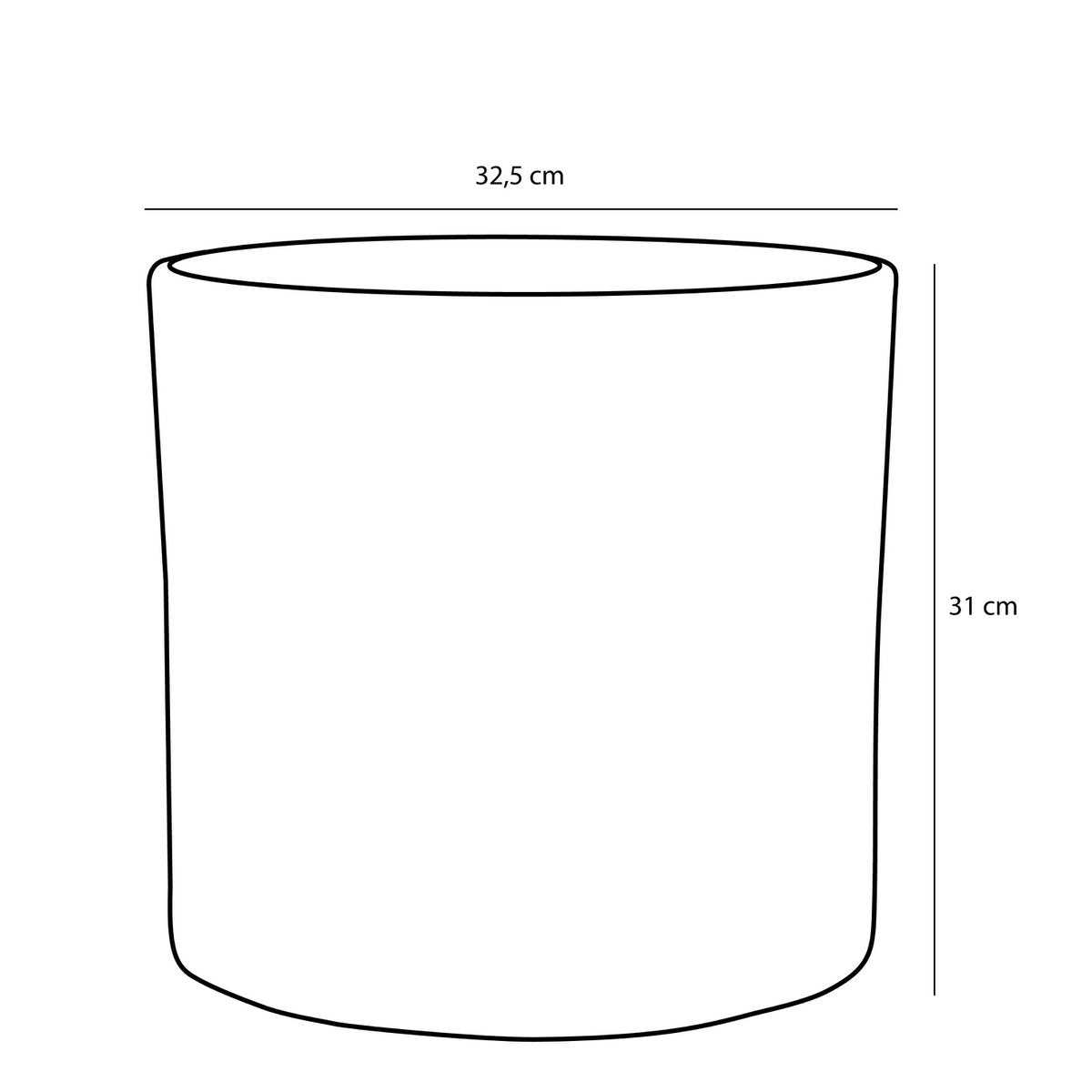 Era Bloempot - H31 x Ø33 cm - Ruw - Lichtgrijs